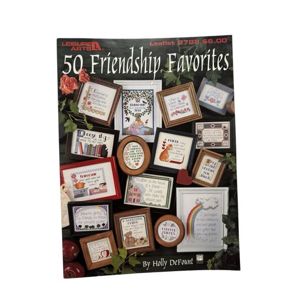 Vintage 50 Friendship Favorites Cross Stitch Designs 2798 Love Rainbow Cats Home - Picture 1 of 3